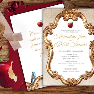 Snow White Invitation, Snow White Wedding Invitation, Snow White Download, Fairytale Wedding Invitation, Snow White Party Invite, 036