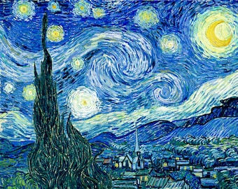 Pitteikon Art Print - Vincent Van Gogh: Starry Night