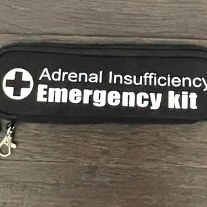 副腎機能不全アジソン病 バックパッククリップ付き緊急キットバイアル注射用のパーソナライズされたカスタムキャリーケースポーチ