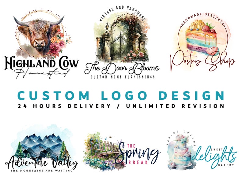 custom logo design for your Big and Smal business with social media and business card kit image 5