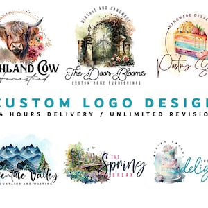 I will create custom logo design, boutique logo, photography logo, business logo, professional logo design, custom logo for your business image 5