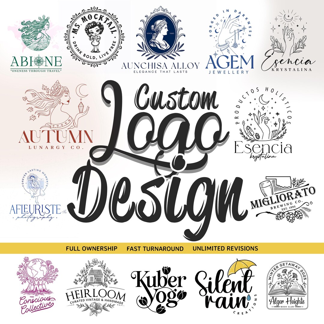 Custom Logo Design,handmade Logo,custom Branding, Logo Design,custom ...