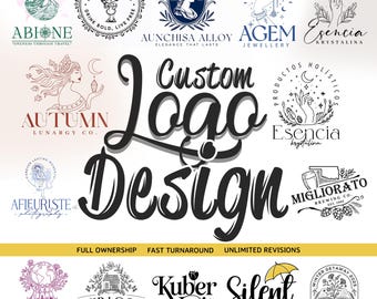Custom Hand Drawn Logo Design: Unique Business logo design, Handdrawn logo, unique logo for business, custom logo design, photography logo