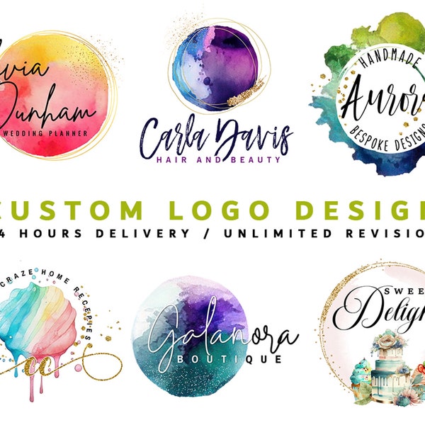 Création de logo personnalisé pour votre grande et petite entreprise avec réseaux sociaux et kit de carte de visite