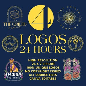 Crearé 4 logotipos en 24 horas, diseño de logotipo personalizado, minimalista, moderno, dibujado a mano, logotipo de fotografía, logotipo comercial, diseño de logotipo profesional.