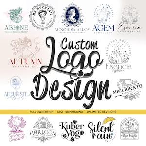 Aangepast logo-ontwerp, handgetekend professioneel logo, logo-ontwerp, aangepast handgetekend logo, illustratielogo, aangepast bedrijfslogo, boutiqe-logo