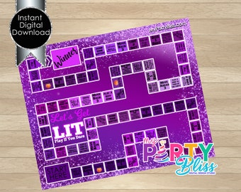 Adult Party Game, Bachelorette Party Game, Hen Party Game, Girls Night In, Party Drinking Game, Instant Download, Board Game, Let's Get Lit