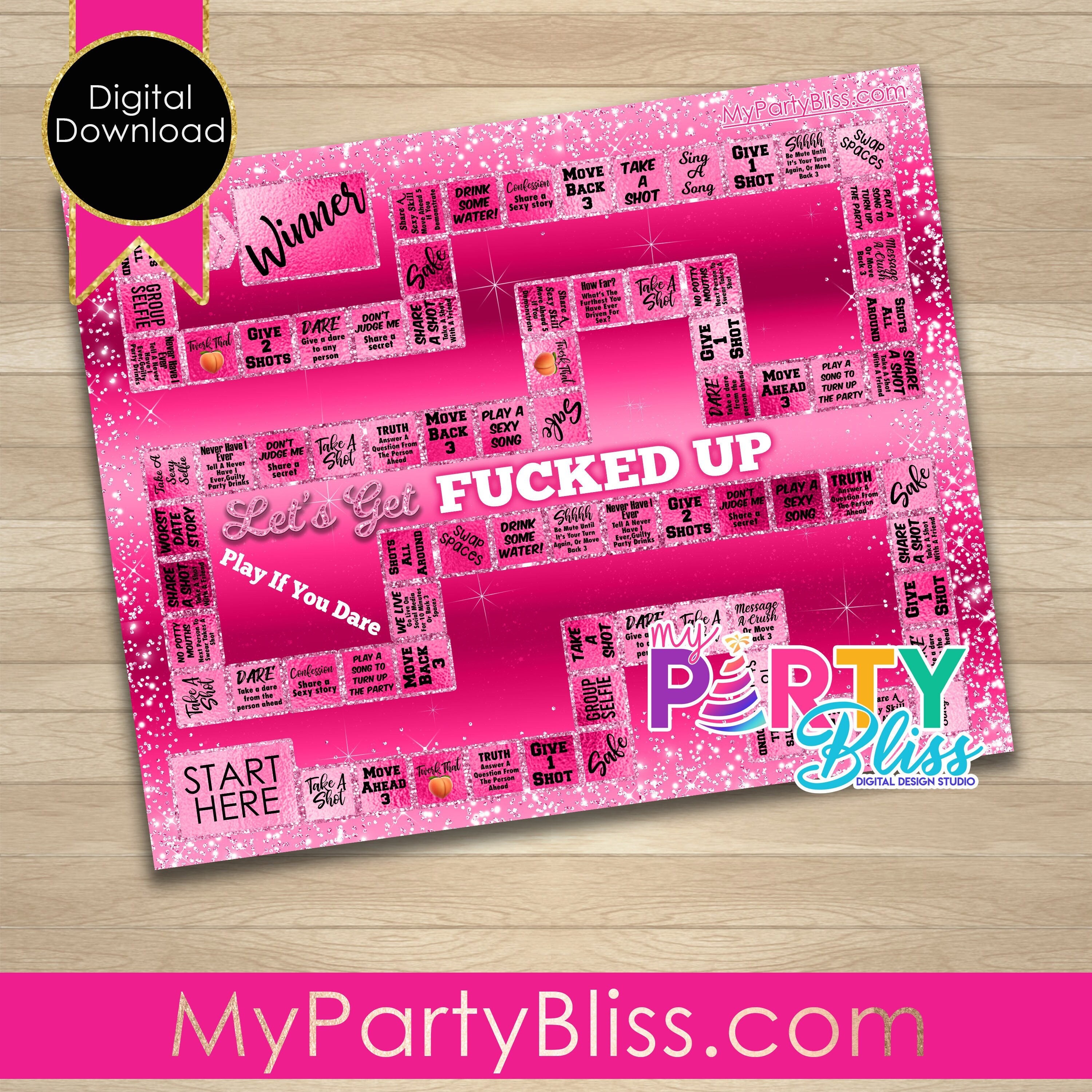 Hen Night Party Game Girls Night Out Fun Drinking Game DARES APRON Pink & Black Hen Night Party Game Girls Night Out Fun Drinking Game DARES APRON Pink & Black