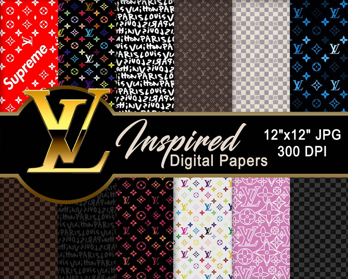 Louis Vuitton Inspired Digital Paper LV Pattern LV Etsy