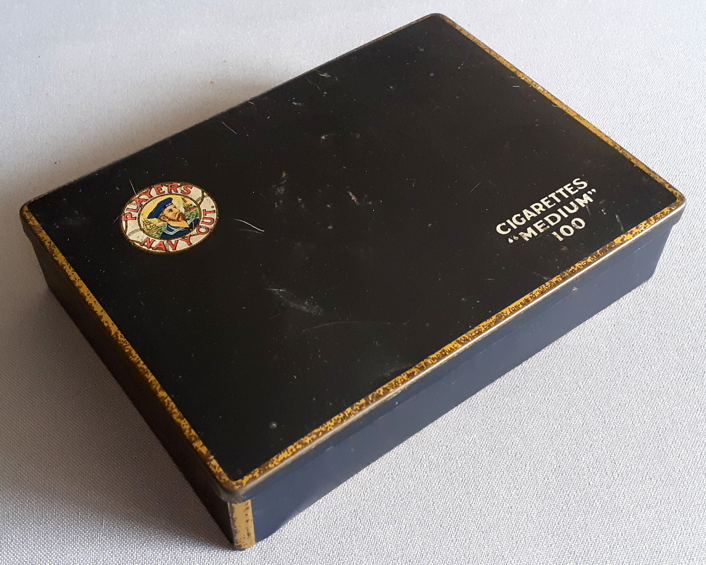 players tobacco tin Vintage Player's Tin: Collectible Storage Can Players Tobacco Litho Tin -