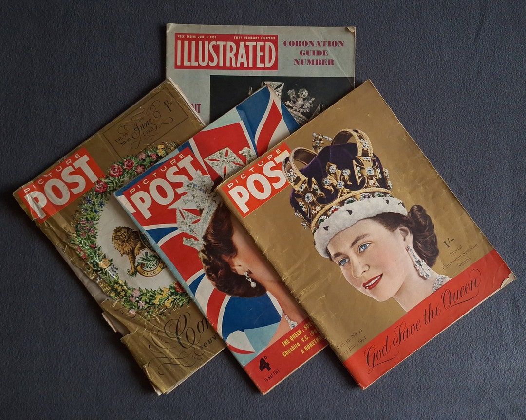 Four Original Queen Elizabeth Coronation Magazines - Etsy