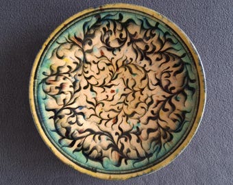 Vintage Decorative Ceramic Persian Plate