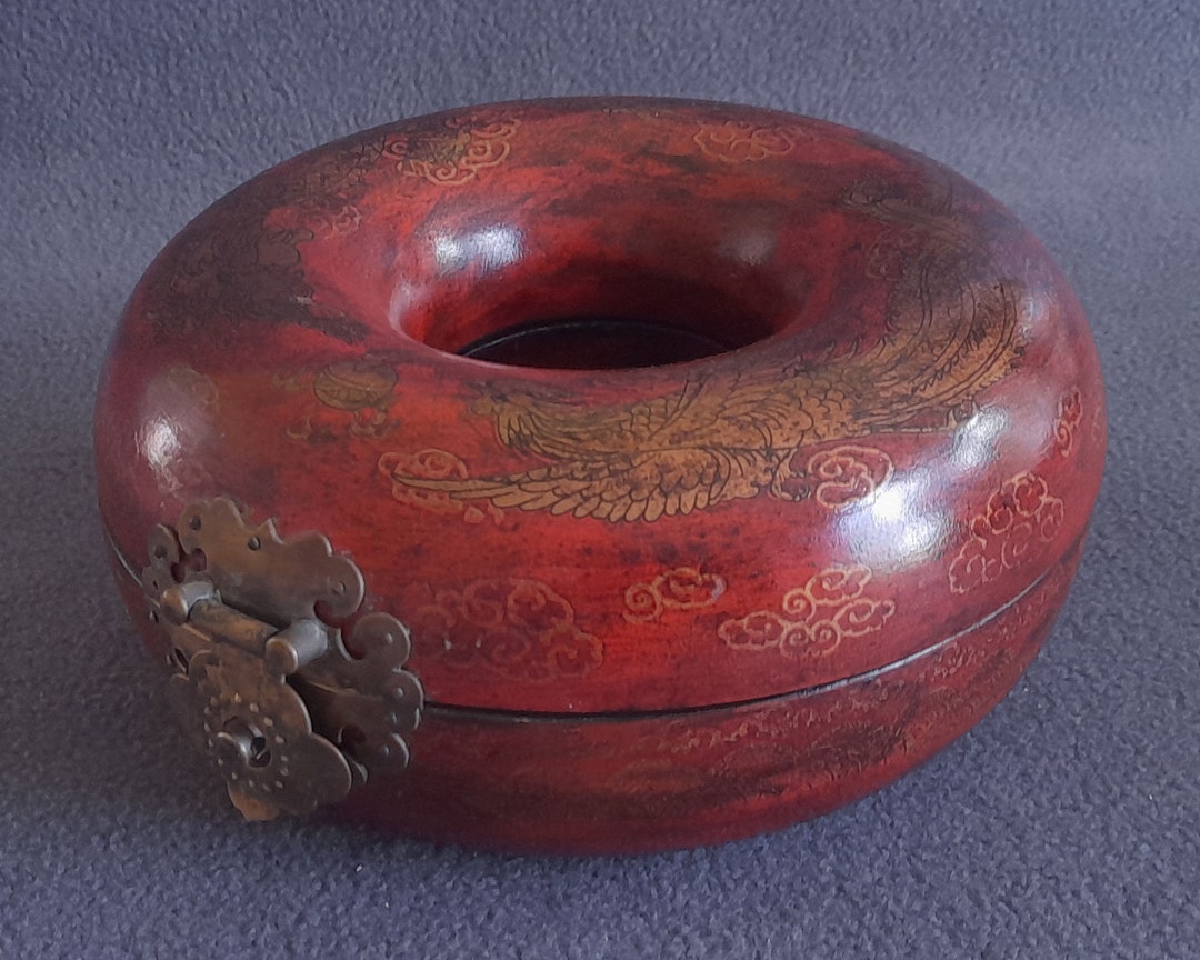 Chinese Doughnut Shaped Dragon and Phoenix Jewellery Box Etsy