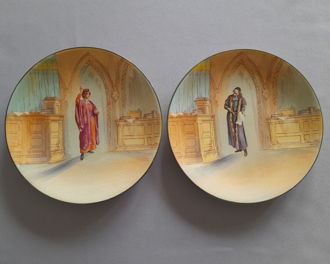 Royal Doulton Shakespeare Plates portia and skylark Etsy
