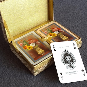 Vintage Miniature Waddington's Two Deck Patience Cards
