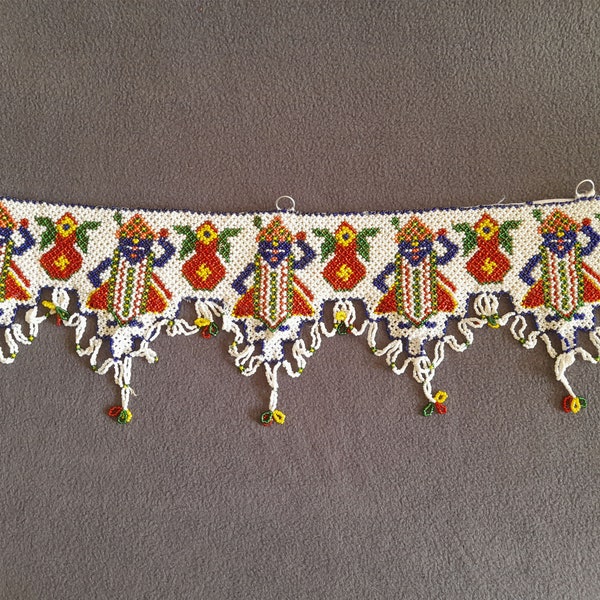 Vintage Toran Door Hanging Indian Bead Work