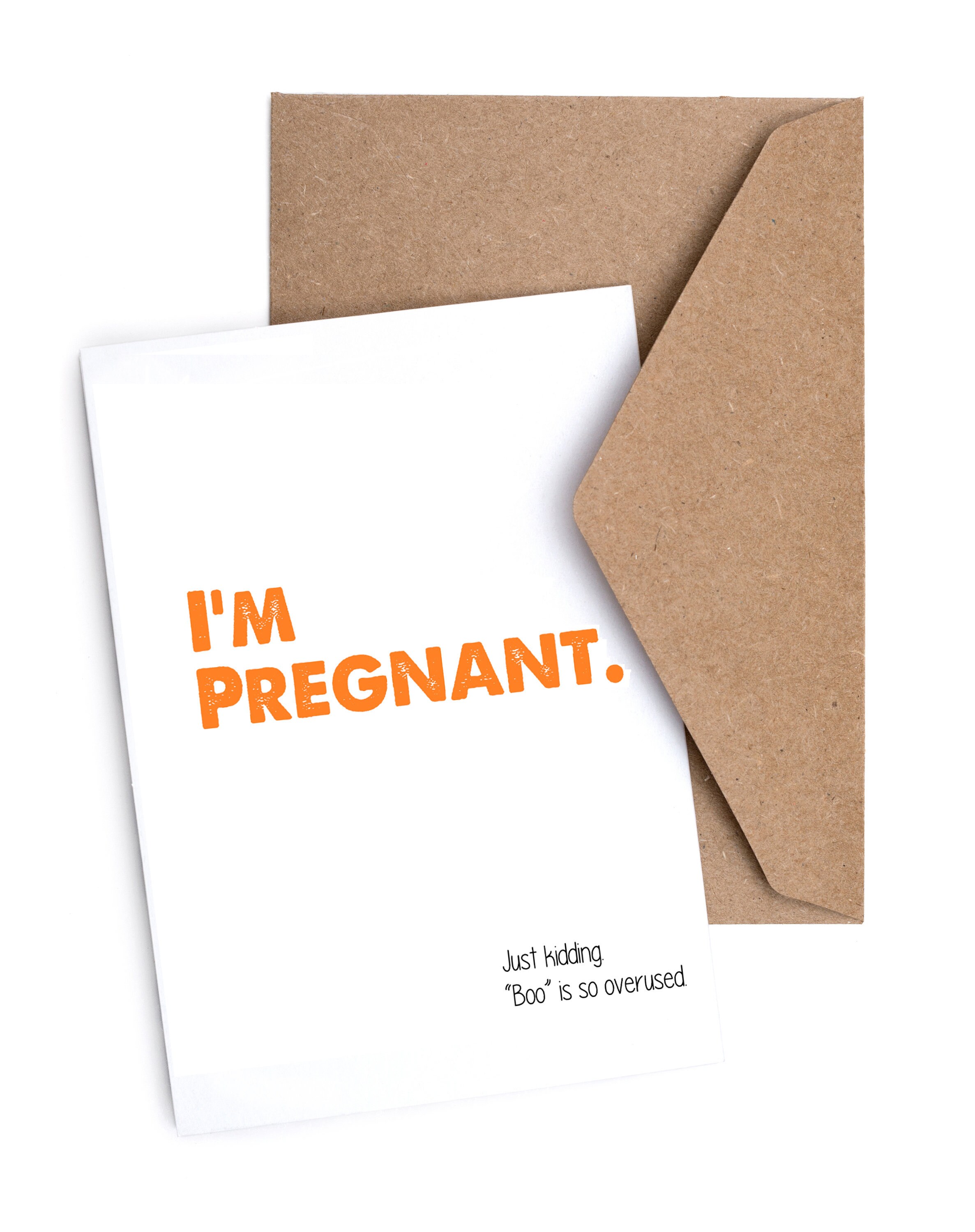 Halloween Card Funny Irreverent im Pregnant Just - Etsy