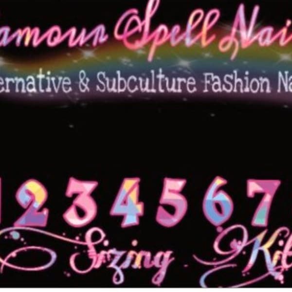 Glamour Spell Boutique Nails Sample Sizing Pack/Fake Nails/False Nails/Press On Nails