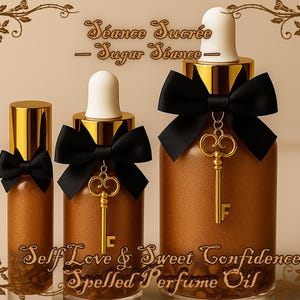 Self Love Glamour Magick Oil|Séance Sucrée| Sugar Séance Spelled Crystal Infused Botanical Perfume Oil|Self Adoration, & Confidence