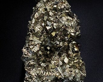Pyrite Cluster Pendant Entwined Lustrous Pyrite Pendant Mine Cluster Interlocking Natural Crystals Peru