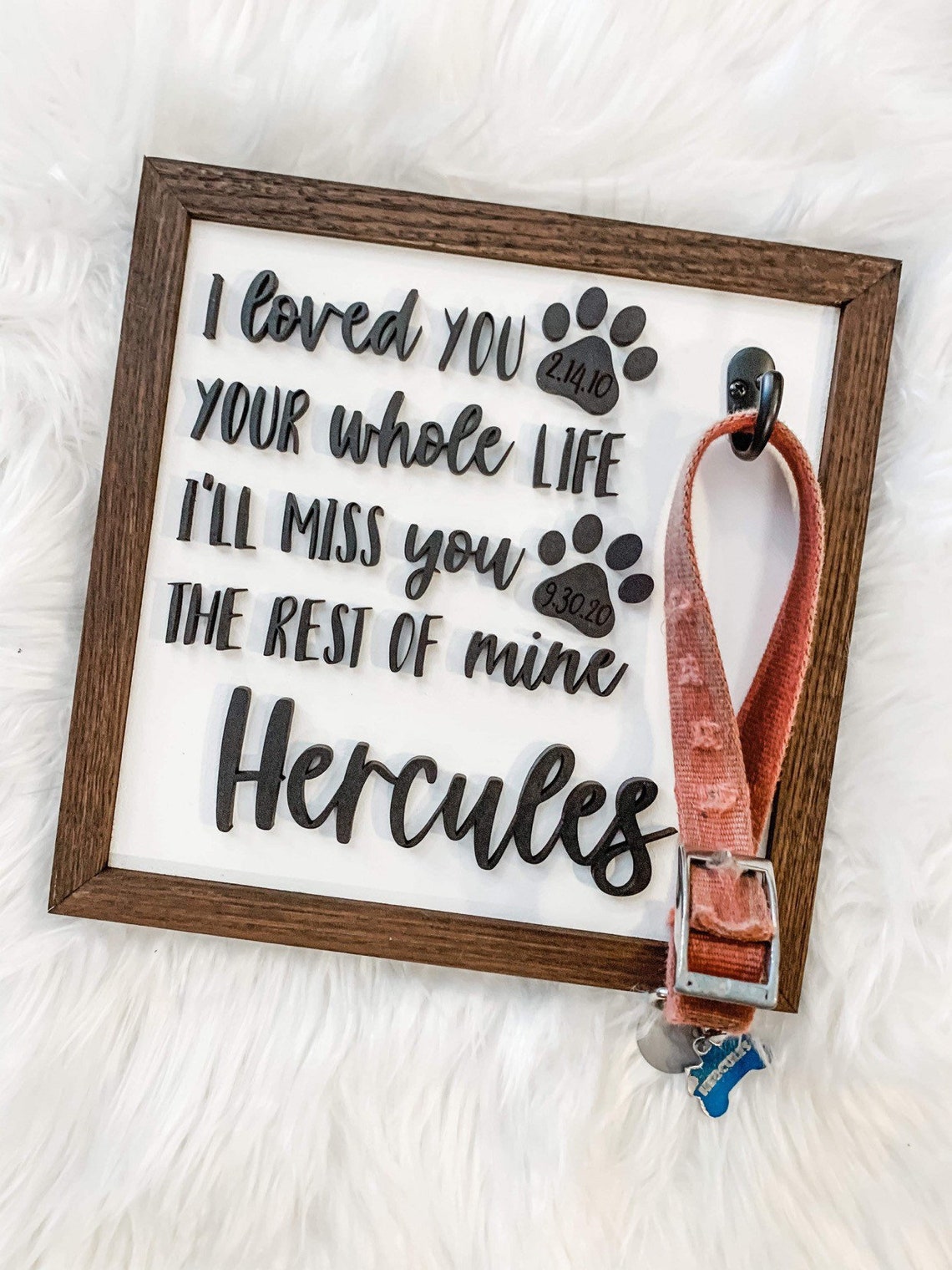Dog memorial dog collar holder dog tombstone dog loss gift Etsy