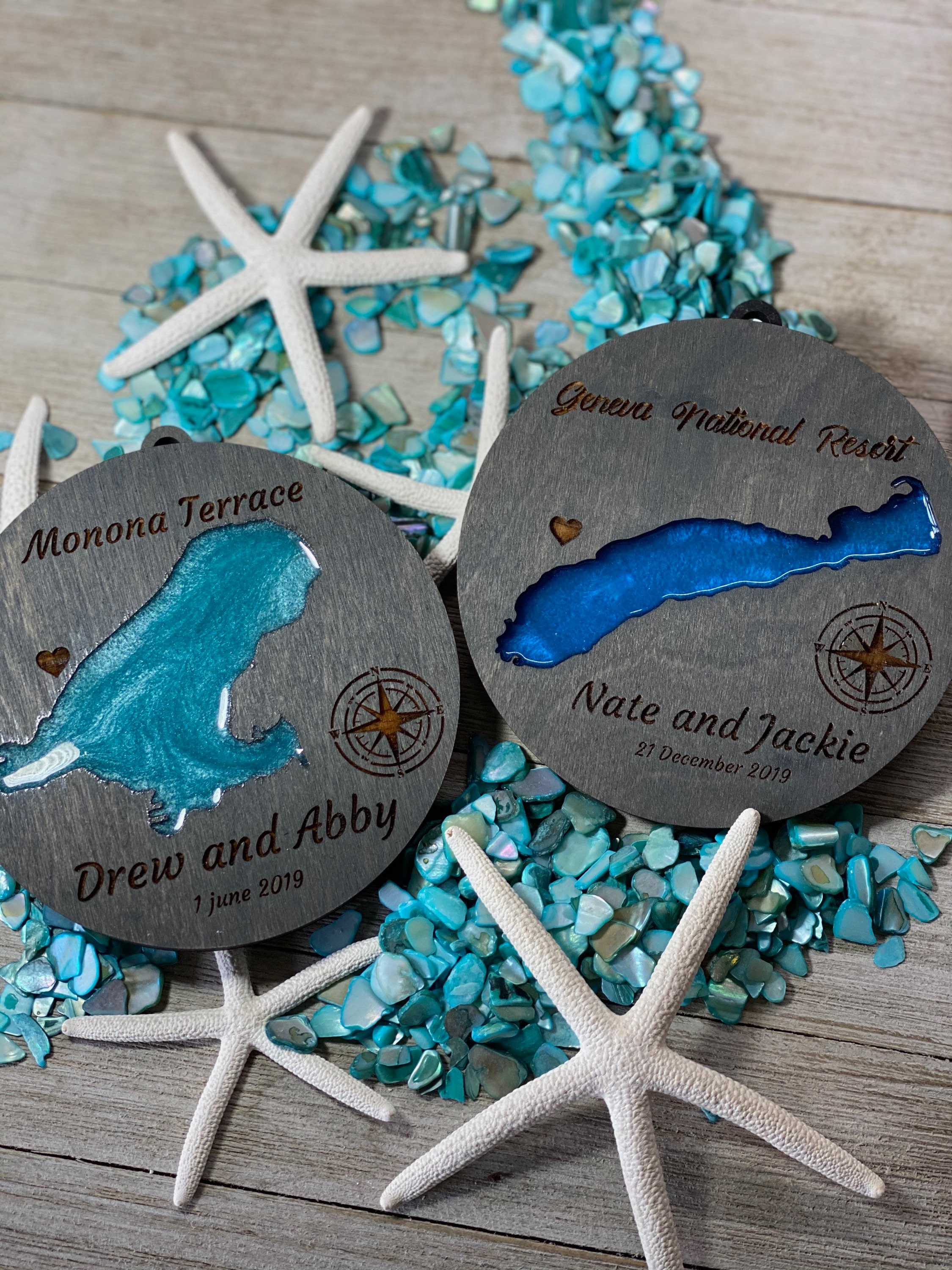 Personalized lake Christmas ornament wedding ornament lake Etsy