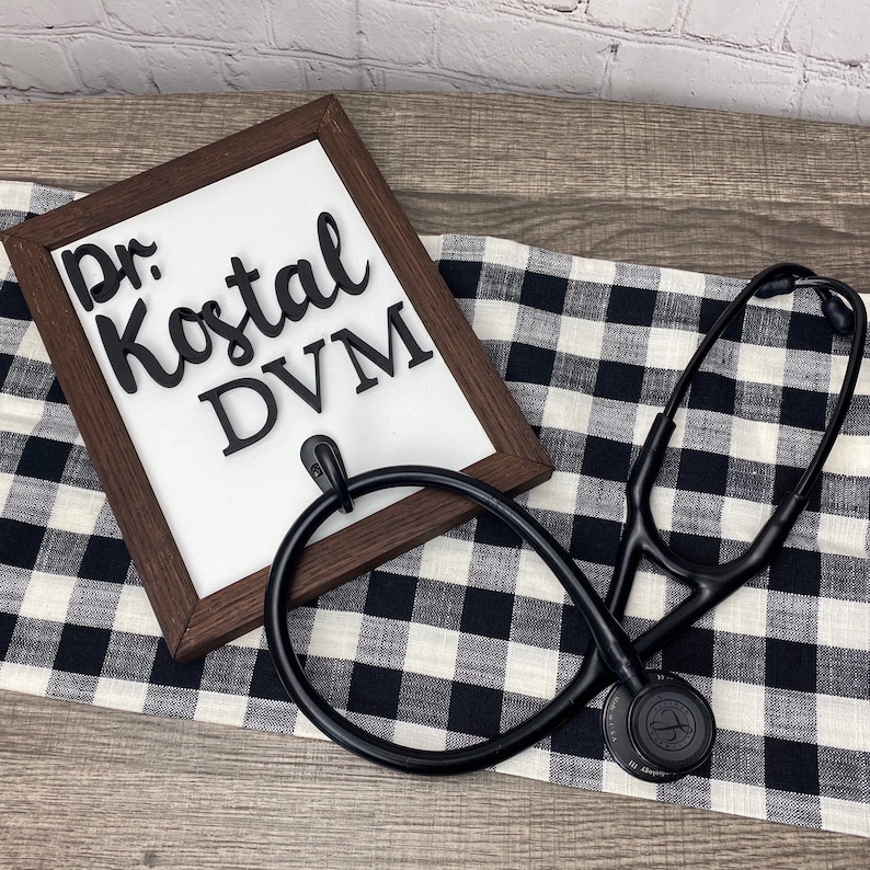 Stethoscope Hanger Personalized Sign Nurse Gift Vet Tech Etsy