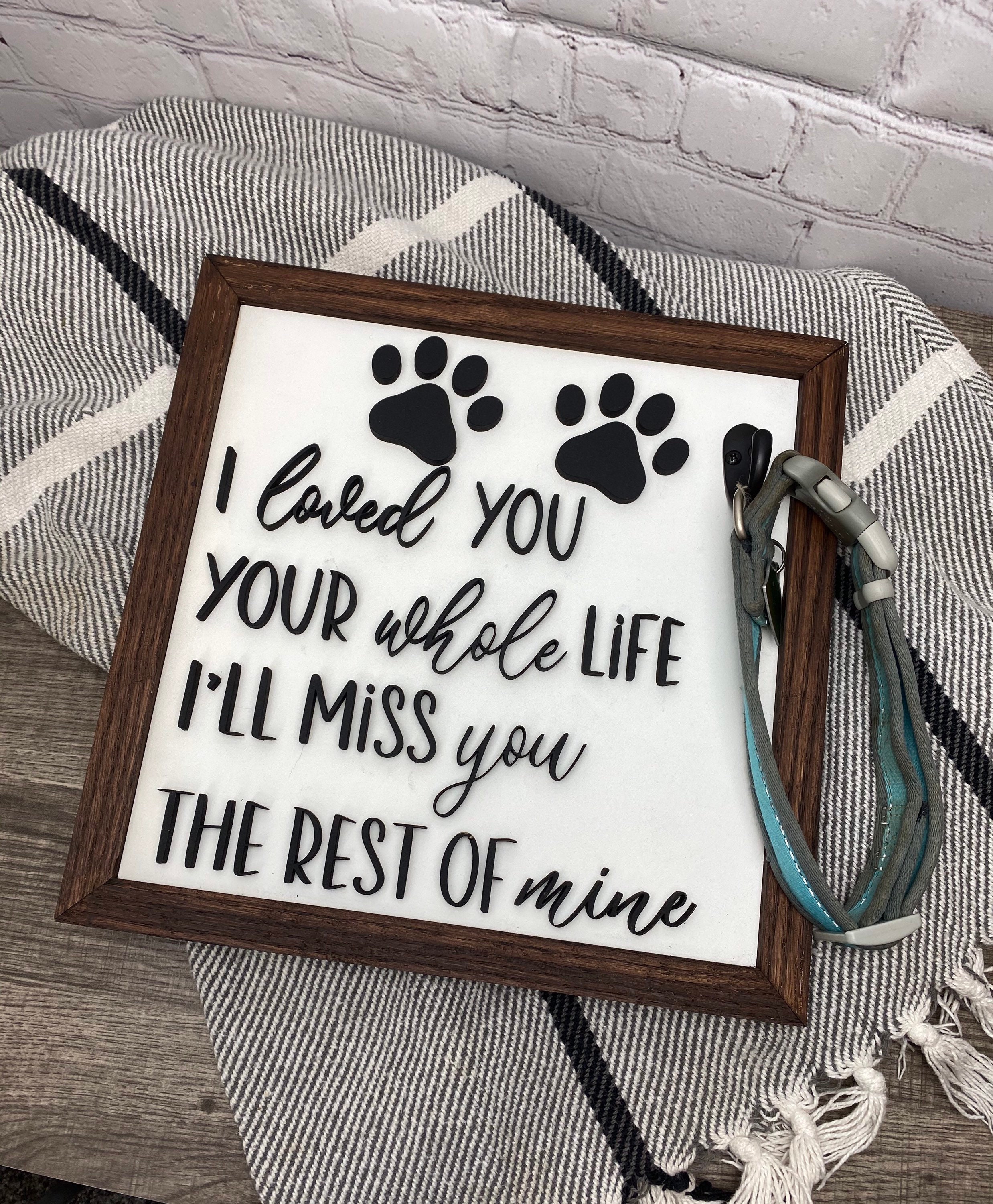 Dog memorial dog collar holder dog tombstone dog loss gift Etsy