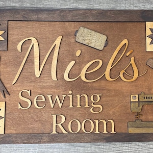 Sewing room sign, quilter gift, seamstress, sewing, quilting, sewing room decor, personalized,  crafter, birthday gift, christmas
