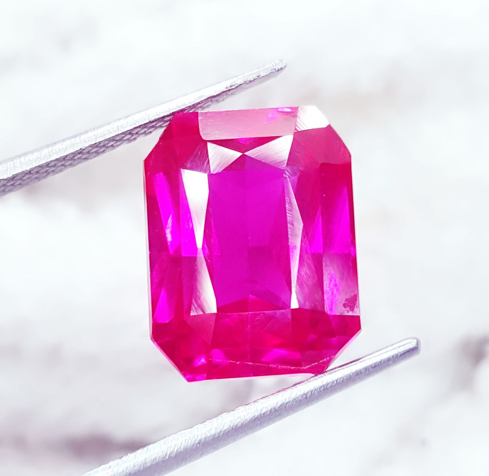 8.17 Ct Loose Gemstone Natural Pink Sapphire Certified Octagon Etsy