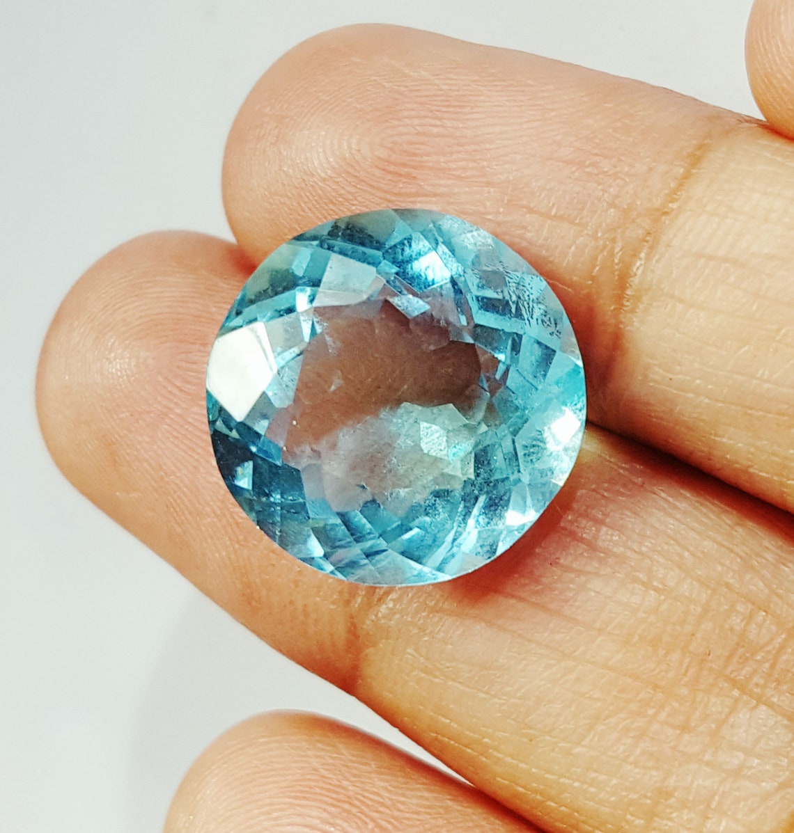 Loose Gemstone Aquamarine Certified 7.82 Ct Round Shape Etsy