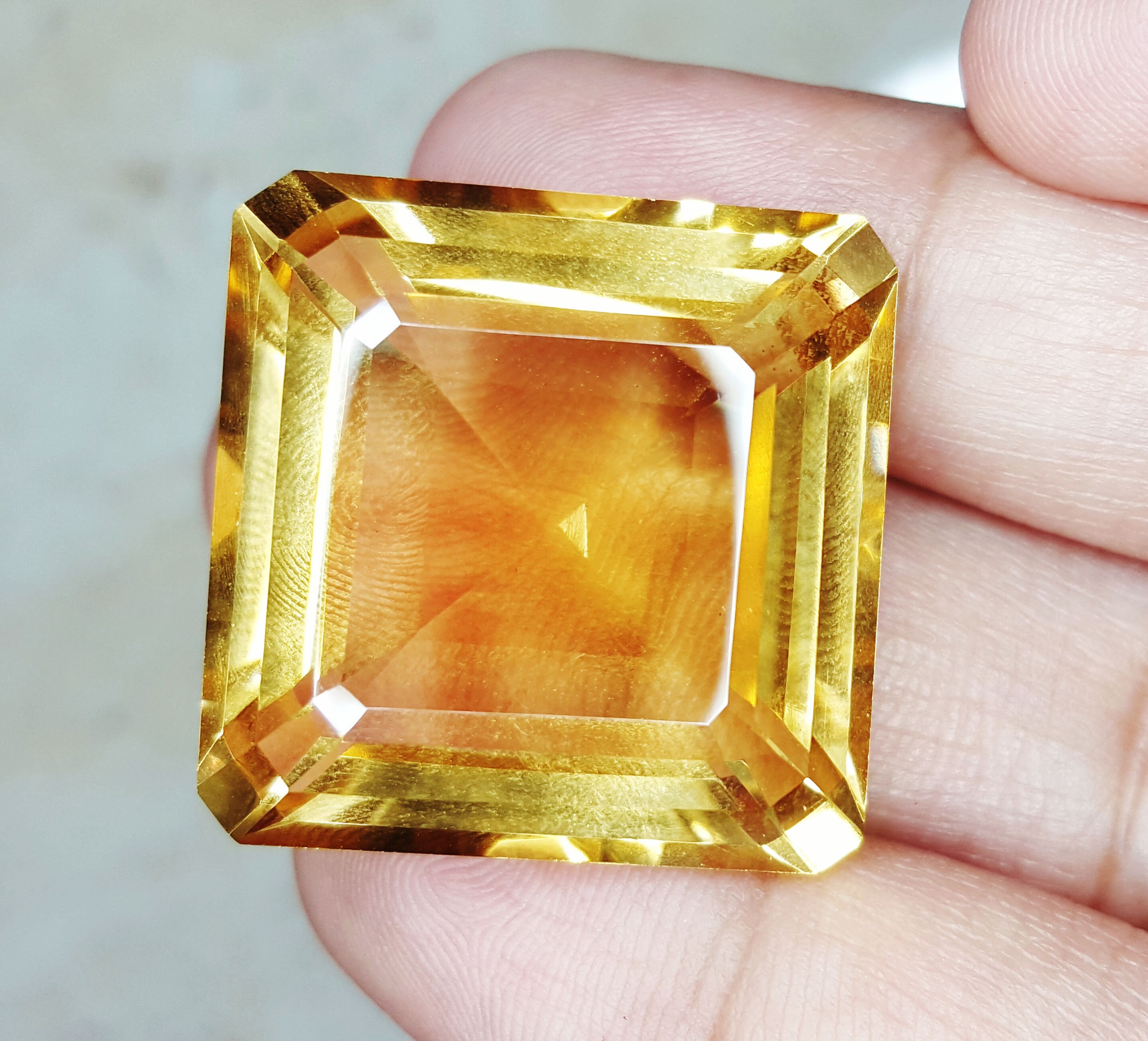 Loose Gemstone Natural Citrine 45 To 50 Cts Square Shape Etsy