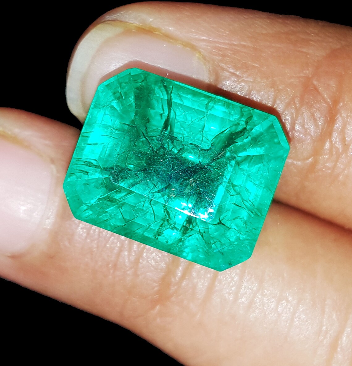 Loose Gemstone Natural Emerald 12.52 Ct Ring Size Certified Etsy