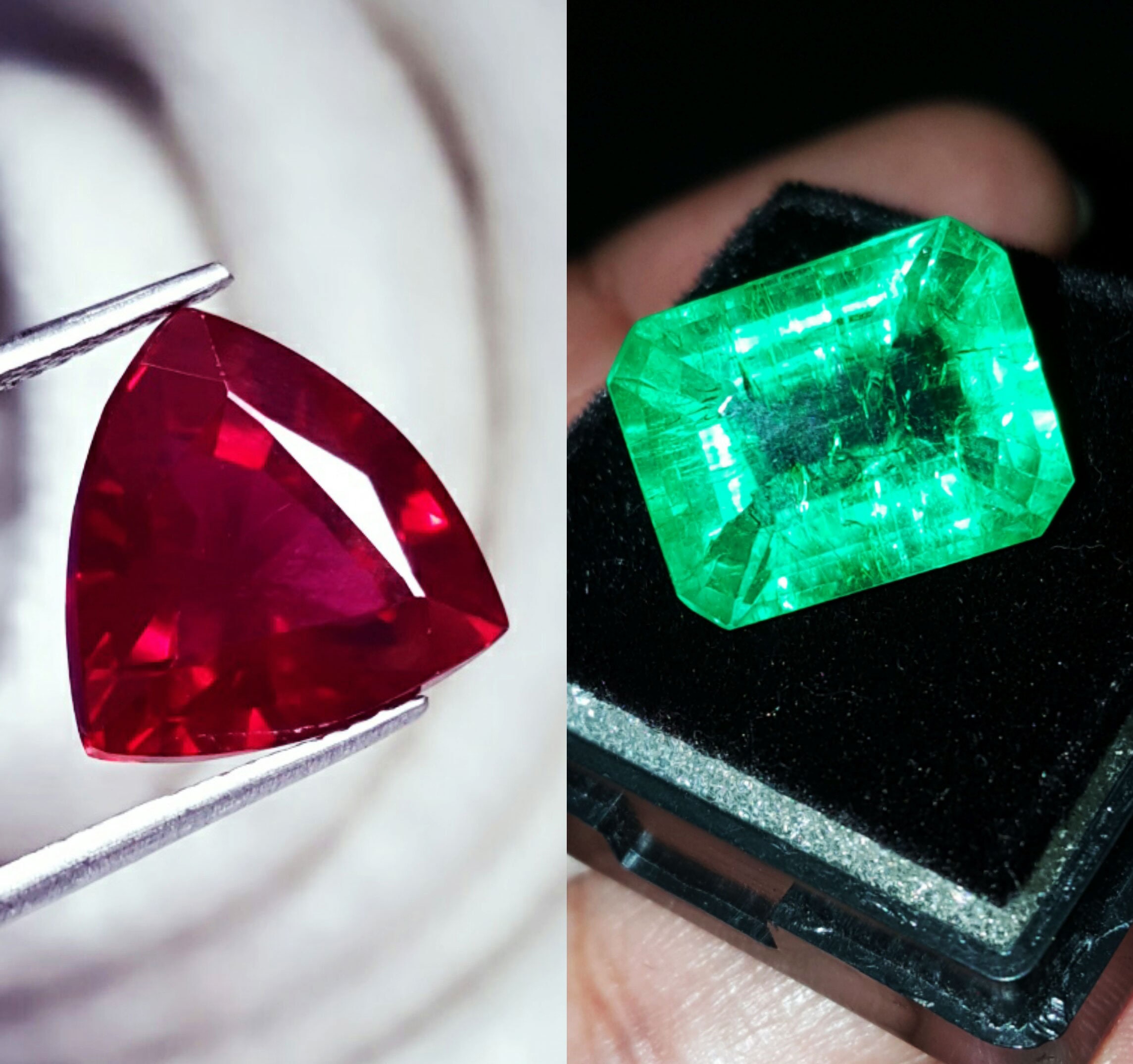 Natural Certified Loose Gemstone Emerald & Ruby 8.00 To 10.00 Etsy