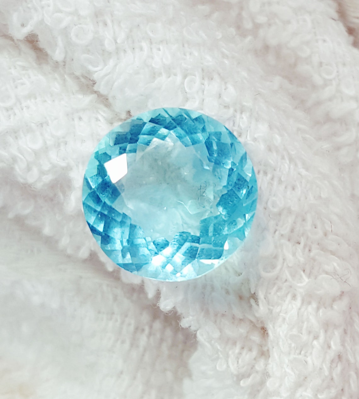 Loose Gemstone Aquamarine Certified 7.82 Ct Round Shape Etsy