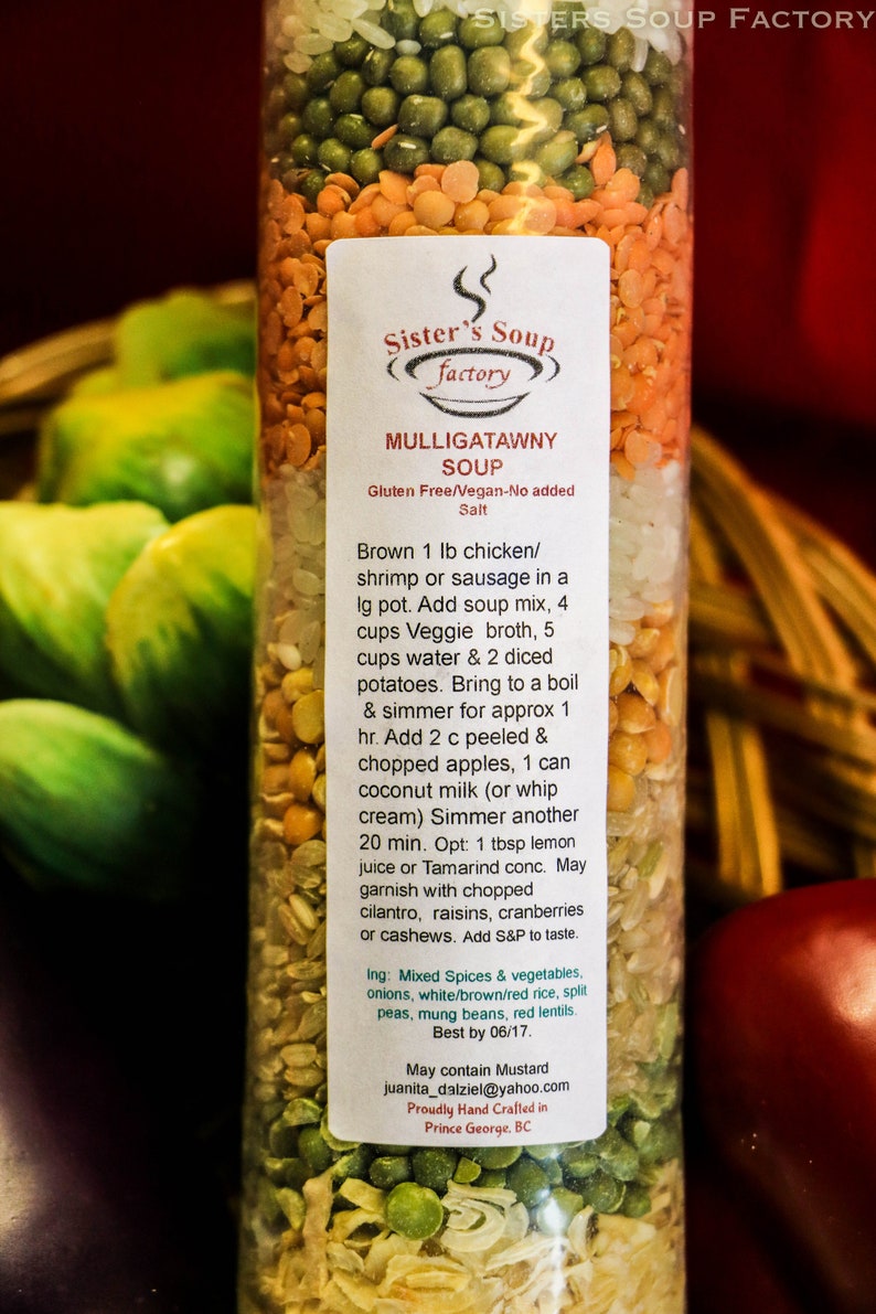 Dried Soup in a Bag Dried Soup Mix Hearty Soup Heart Etsy Canada