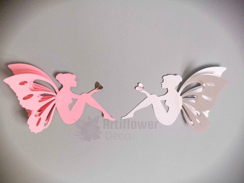 3D Paper Fairies Wall Art for Nursery Girls Room Etsy UK