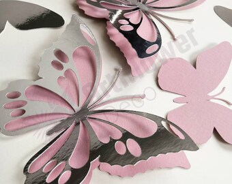 Set of 10 3D Paper Butterflies (different colours available) Paper butterfly/Christening Decor/Paperart for girls room/wedding style/toddler