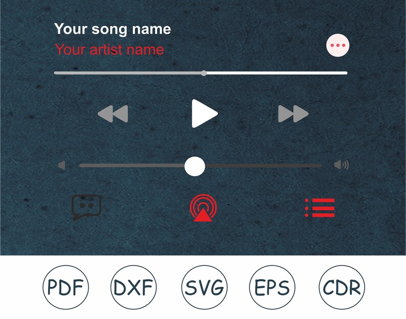 Download Song Art Svg Player Display Spotify Glass Artwork With Font Digital File Music Lover Gift Digital Download Svg Dxf Pdf Eps Cdr Art Collectibles Digital Prints Keyforrest Lt