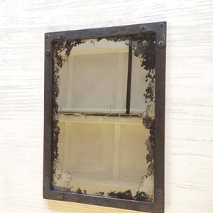 Antique Mirror/Rustic Mirror/Bathroom Mirror/Rustic Wall Mirror/Modern Mirror/Pattern Mirror/Metall Parts Mirror/Entryway Mirror/Decor