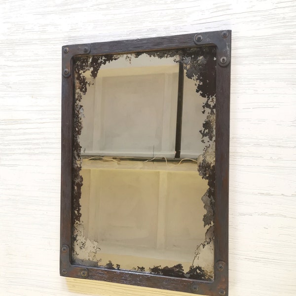 Espejo antiguo/Espejo rústico/Espejo de baño/Espejo de pared rústico/Espejo moderno/Espejo de patrón/Espejo de piezas de metal/Espejo de entrada/Decoración