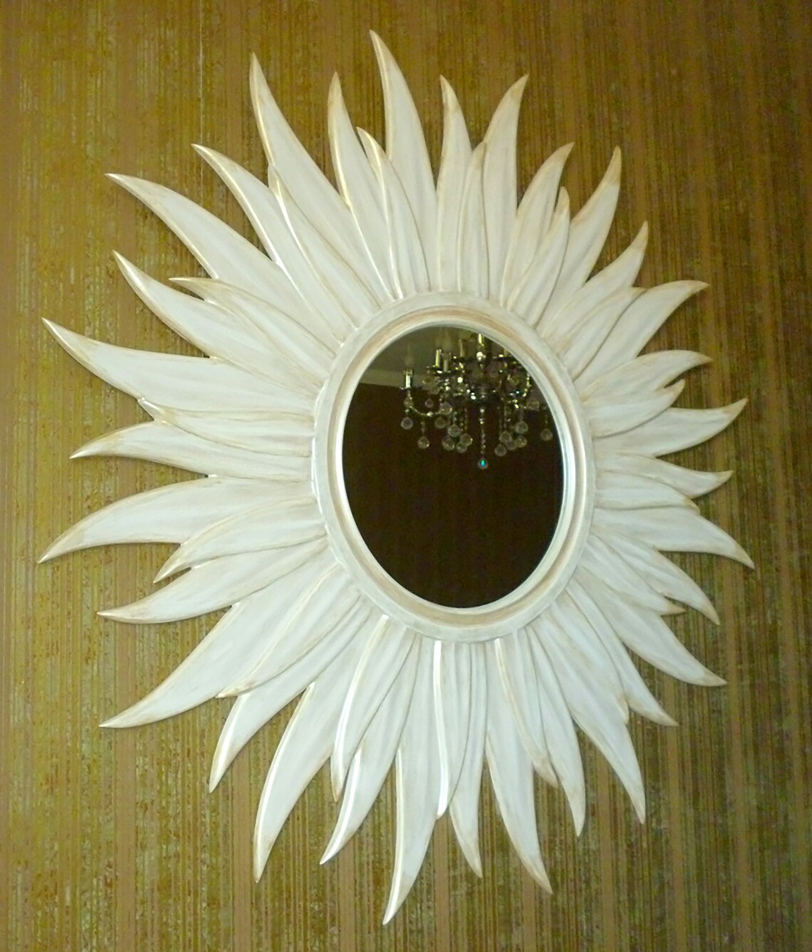 Sunflower Mirror/rustic Mirror/bathroom Mirror/rustic Wall Mirror/modern Mirror/pattern Mirror