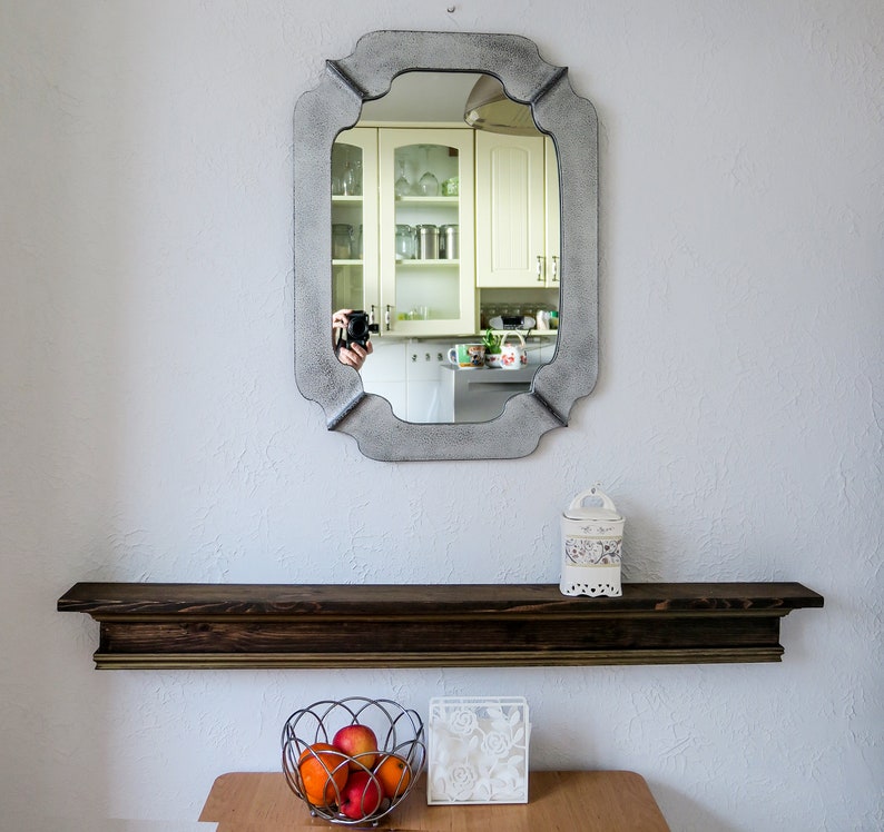 Silver Mirror With Elegant Corners/funky Mirrors/bathroom Mirrorr ...
