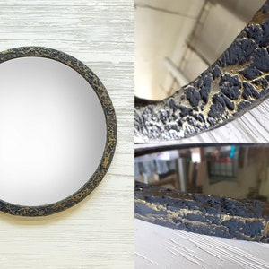 Brass Styled Mirror/Rustic Mirror/Bathroom Mirror/Rustic Wall Mirror/Modern Mirror/Pattern Mirror/Entryway Mirror/Decor/Interior
