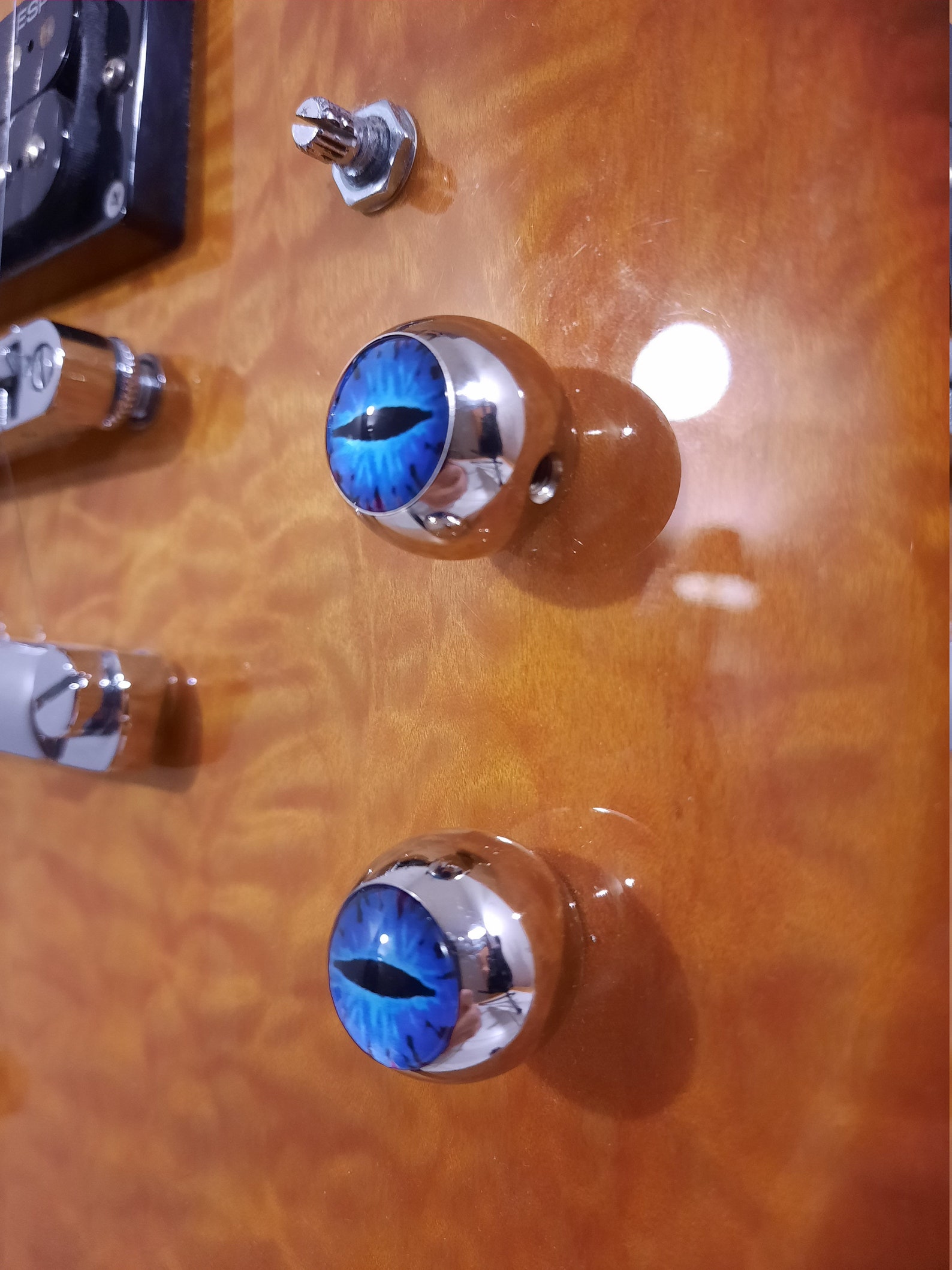 Steel Eyeball Guitar Knob pair Etsy
