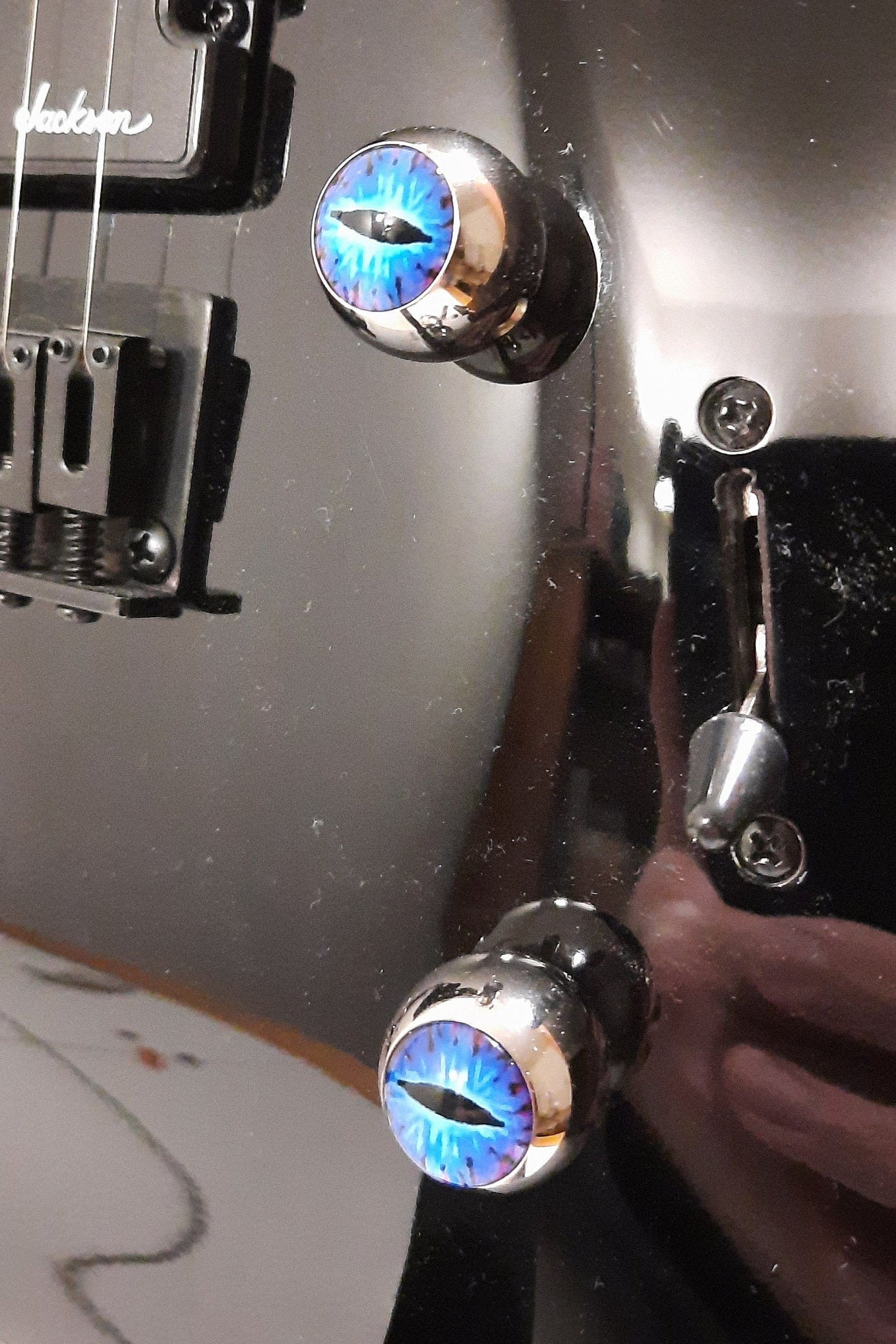 Steel Eyeball Guitar Knob pair Etsy
