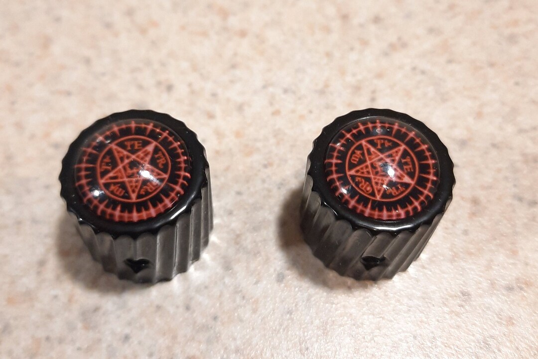 Pentagram Guitar Knob pair Etsy