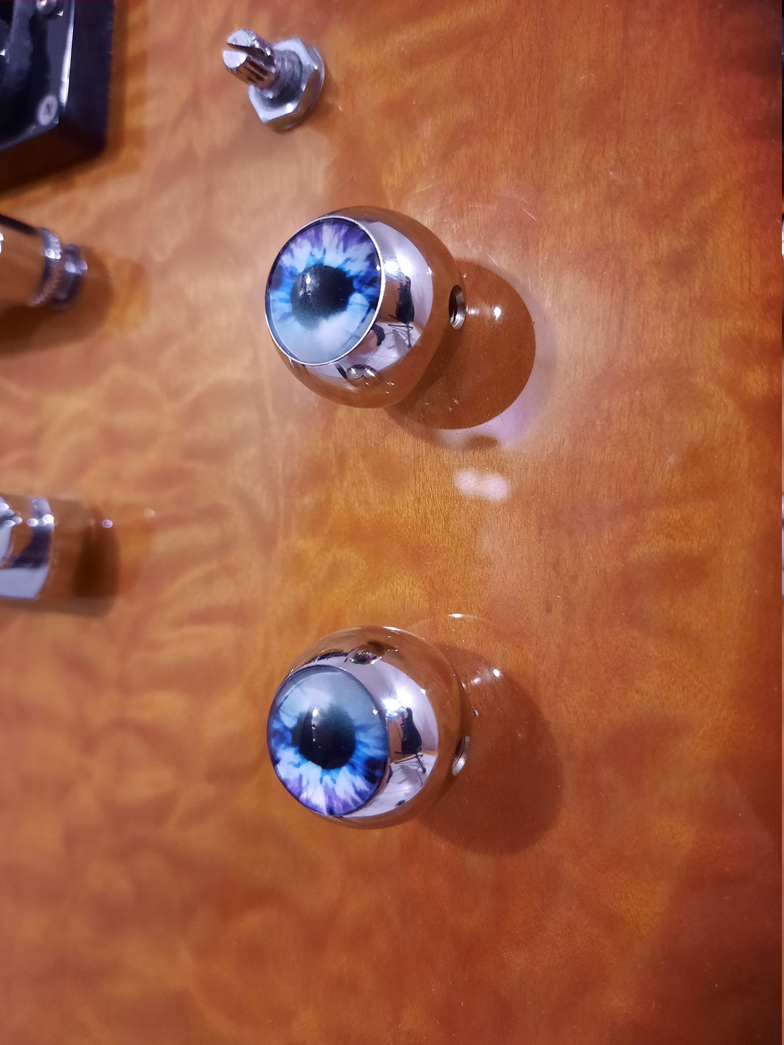 Steel Eyeball Guitar Knob pair Etsy