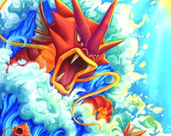 Shiny Gyarados & Magikarp - Print