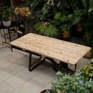 Wheelbarrow coffee table | Industrial coffee table | Handcrafted, upcycled living room coffee table | designer table